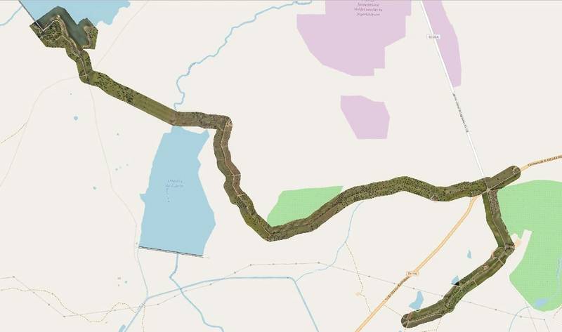 Visualization of the photogrammetry data of the corridor, processed with QGIS software. Image courtesy SPH Engineering