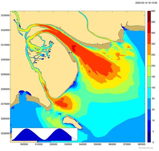 HR Wallingford investigated options for the approach channel to the new Mubarak Al Kabeer Port on Boubyan Island, Kuwait. Using numerical modelling analysis we advised on the choice of a preferred route taking sedimentation rates into account. (Image: HR Wallingford)
