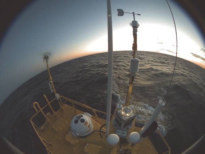 The EDPi WindSentinel is equipped with two cameras, one on the bow and one on the stern, that continuously monitor the system and the surrounding environment.