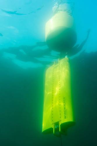 Wirewalker provides wave powered profiling (Photo: Del Mar Oceanographic)