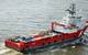 Easy access:  Platform supply vessel collects wireless well data.