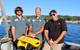 Andy Goldstein, VP Engineering, VideoRay; Ben Kinnaman, CEO, Greensea; and Colin Riggs, Sr. Engineer, Greensea, conduct testing with Mission Specialist ROV. (Photo: Greensea)