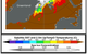 Average sea surface temperature measured by satellites using thermal emission sensors, which produce global data adjusted after comparison with ship and buoy data, and sea ice concentration derived from NSIDC near-real-time data for August 7, 2016. Also shown are drifting buoy temperatures at the ocean surface (colored circles); gray circles indicate that temperature data from the buoys are not available. (Credit: M. Steele, Polar Science Center/University of Washington)
