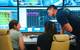 Beate Kraft (Principal Investigator, University of Southern Denmark) and Sibille Améstica (Student, Pontificia Universidad Católica de Chile) monitor conductivity, temperature, and depth (CTD) data in the Computer Electronics Lab on Research Vessel Falkor (too) next to Josh O’Brien (Marine Technician).
Credit: Alex Ingle / Schmidt Ocean Institute