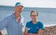 Biologist Scott Lindell and researcher Erin Fischell are part of a WHOI team working to advance the mass production of seaweed with funding from the U.S. Department of Energy’s Advanced Research Projects Agency-Energy. (Photo: Tom Kleindinst, Woods Hole Oceanographic Institution)