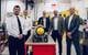 L-R: Captain Jim Lovell - Navy Develop - Head of Underwater Battlespace Capability, Commander Mark Butcher - Navy Develop - Hydrographic, Meteorology and Oceanographic Capability Sponsor, Jon Godsell, Maritime Systems Programme Manager, Dstl, NOC CEO Dr John Siddorn, and Andy Liddell, Head of Maritime Unmanned System, SALMO and Boats, Defence Equipment & Support (DE&S).
Credit: NOC