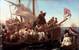 Christopher Columbus on Santa Maria in 1492. EMANUEL LEUTZE - 1855