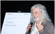 Co-convener of the Town Hall on Marine Debris, René Garello, discussing some results.  (Photo courtesy of Rick A. Smith) 