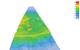 Color coded bathymetry of multibeam data contributed by Fugro from a recent transit that shows seamounts on the surrounding seafloor. Image courtesy Fugro