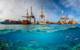 Conceptual visualization of a port location with vibrant marine life following successful coral restoration efforts. (Adobe Firefly AI Image Generator).