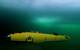 The AUV DeepLeng navigates autonomously in a frozen lake during field tests in Sweden. Copyright: DFKI