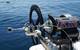 The fiber optic fishing reel system with a live-telemetry fiber optic imaging payload prepared for deployment in deep water over Atlantis Canyon in July 2020. Photo courtesy of Brennan Phillips.