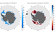 Figure 4: Concentration and anomaly maps for December 31, 2018. Credit: Sea ice concentration data from NSIDC. Figure courtesy of Phil Reid, Australian Bureau of Meteorology