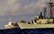 HMAS Warramunga conducts a twilight patrol around the natural gas production facility, Prod Bayu-Undan, as the ship and crew of HMAS Warramunga conduct a maritime security patrol in the Timor Sea as part of Ex Blue Raptor 2013. Photo: LSIS Brenton Freind