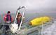 A Hugin AUV being launched (Courtesy Kongsberg)