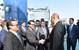H.E. Ilham Aliyev (right), President of Azerbaijan, congratulating Lam Khee Chong (left), General Manager, Baku Shipyard, on the completion of the Khankendi (Photo: Keppel)