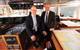 Sir Michael Bibby, MD, Bibby Line Group and Andrew McLeay, MD, Bibby HydroMap on board Bibby Athena to mark the rebrand of Osiris Projects to Bibby HydroMap.