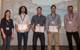 The MTS/IEEE OCEANS’17 Aberdeen Student Poster Competition (SPC) award winners, from left to right: Faye Campbell (Conference LOC SPC Chair), Bilal Wehbe (Second Place), Klemen Istenic (First Place), Habib Mirhedayati Rouds (Third Place), and Dr. Philippe Courmontagne (IEEE OES SPC Chair). (Photo courtesy IEEE OES)