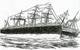 Newspaper illustration of the collision between RMS Oceanic and SS City of Chester (Credit: Illustration: San Francisco Chronicle)