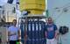 Phil Parisi (left) and URI Professor Christopher Roman stand beside the deep autonomous profiler. Photo courtesy of
Roman Lab / URI.