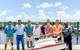 Pictured Left to right: Ryan Dodd, - Hydrographer, NVision Solutions, Inc. | Associate Professor, NOARC; Joel Lawhead – Vice President, Nvision Solutions, Inc. Associate Professor, NOARC; PRCC Students: Caleb Spence, Heather Dinger, Wesley Parker, Alex Moon, Billy Snowden; and Raymunda Barnes- Assistant Vice President, PRCC. Photo courtesy NOARC