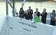 Principal donors for new research vessel that will conduct Marine Life Study cruises, Seal Spotting cruises and more for The Maritime Aquarium at Norwalk. From left: Cathy Hagadorn, educator; George Bauer, donor; Per Heidenreich, donor, State Senator Robert Duff; Carol Bauer, donor; Norwalk Mayor Harry Rilling; and Astrid Heidenreich, donor. (Photo courtesy of the Maritime Aquarium at Norwalk)