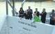 Principal donors for new research vessel that will conduct Marine Life Study cruises, Seal Spotting cruises and more for The Maritime Aquarium at Norwalk. From left: Cathy Hagadorn, educator; George Bauer, donor; Per Heidenreich, donor, State Senator Robert Duff; Carol Bauer, donor; Norwalk Mayor Harry Rilling; and Astrid Heidenreich, donor. 