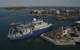 The research vessel Neil Armstrong was met by a jubilant crowd at the WHOI dock Wednesday, as it arrived to its homeport for the first time. (Photo by Daniel Cojanu, WHOI)