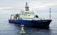 The research vessel Neil Armstrong arrived to recover a surface mooring that is part of the OOI Global Array in the Irminger Sea south of Greenland in 2016. (Photo by James Kuo, Woods Hole Oceanographic Institution)