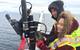 Researchers use tablet technology to gather marine data from a passenger ferry on the Salish Sea. The MEOPAR network and Irving Shipbuilding announced $1.8 million in funding to support nine ocean research initiatives, including three projects exploring marine issues off the coast of British Columbia. (Photo: Irving Shipbuilding)