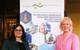 Schmidt Ocean Institute executive director Dr. Jyotika Virmani and cofounder Wendy Schmidt pose at their Alumni celebration at the 2020 Ocean Sciences meeting in San Diego. © Schmidt Ocean Institute/Mary Lide Parker