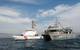 NOAA R/V Shearwater (right) and USCG Cutter Halibut (left) conduct remotely operated vehicle (ROV) operations over the USCG Cutter McCulloch shipwreck site. (Credit: Robert V. Schwemmer NOAA)
