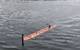 The mini AUV shown as it would be launched from the Solus LR underwater.