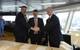 Signing delivery and acceptance protocol for delivery of the vessel to Maersk Supply Service. From left to right: Remko Bouma (Sales Manager, Damen Shipyards Gorinchem), Peter Kragh Jacobsen (Newbuilding Director, Maersk Supply Service), Christopher E. van der Stelt (Managing Director of Damen Shipyards Galati). Photo: Damen