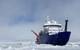 The Sikuliaq, a 261-ft. ice-capable research vessel operated by UAF, pauses in the Arctic Ocean in June 2021 during its fifth year of operation. Photo by Ethan Roth