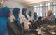 Side scan sonar inventor and long-time MATE competition judge and supporter Marty Klein speaks to the all-female ROV team from Saudi Arabia during the 2017 international event.  (Photo courtesy MATE II)