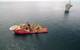 The 36in spool being installed using the Edda Freya.  Source:  Equinor.
