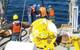 A stretch hose being deployed at sea (Photo: EOM Offshore)