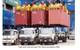 Triple-pick crane moving 6 TEU. 